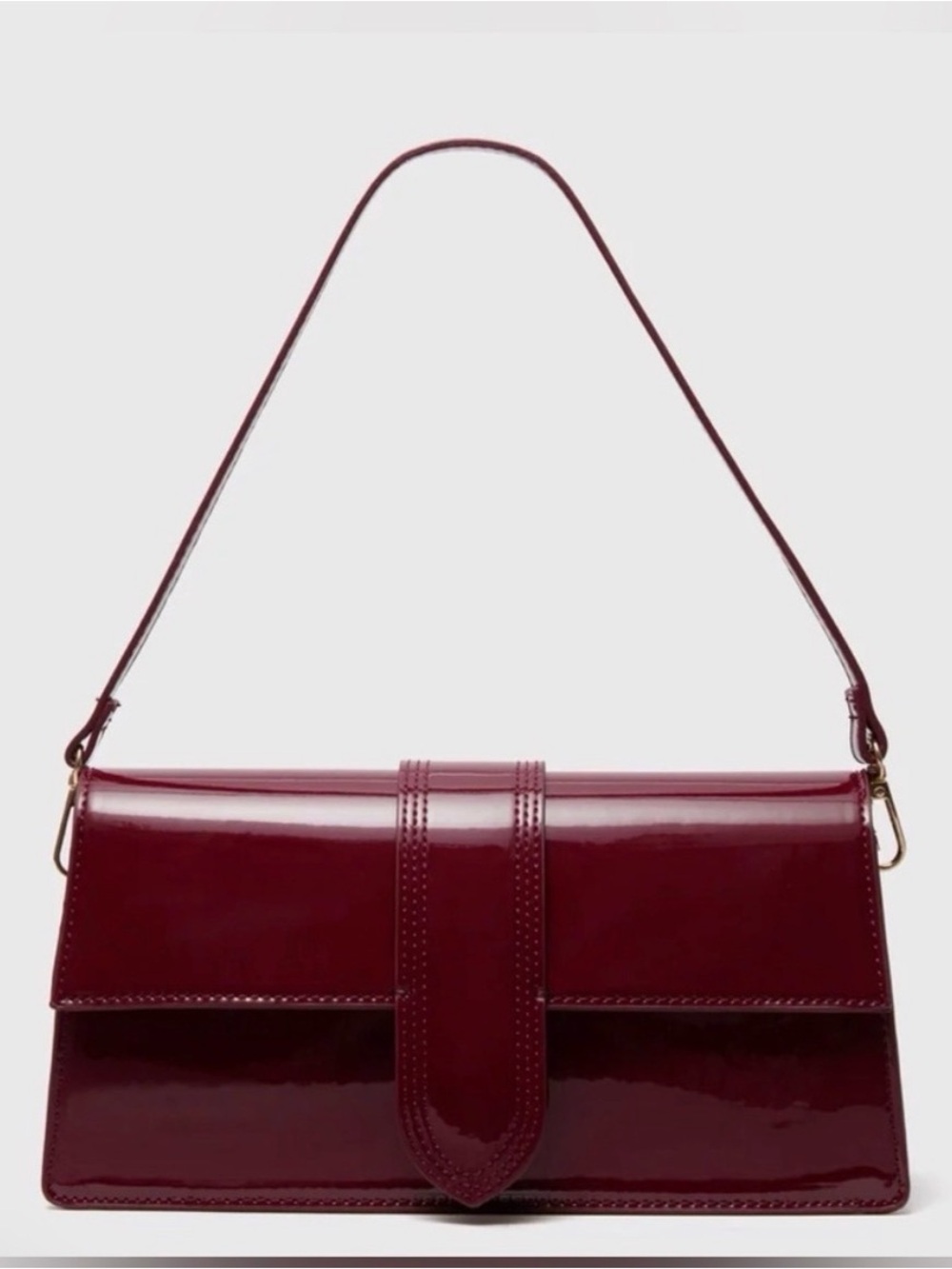 ModaLuxe burgundy violet patent bag